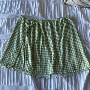 Gingham Tie Skirt